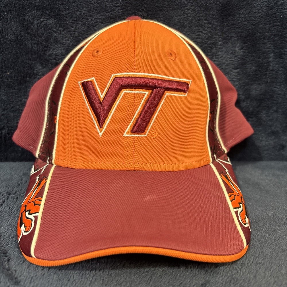 Vintage Virginia Tech Hokies Hat Heisman Reebok Flexfit OSFA Hokie Bird Cap
